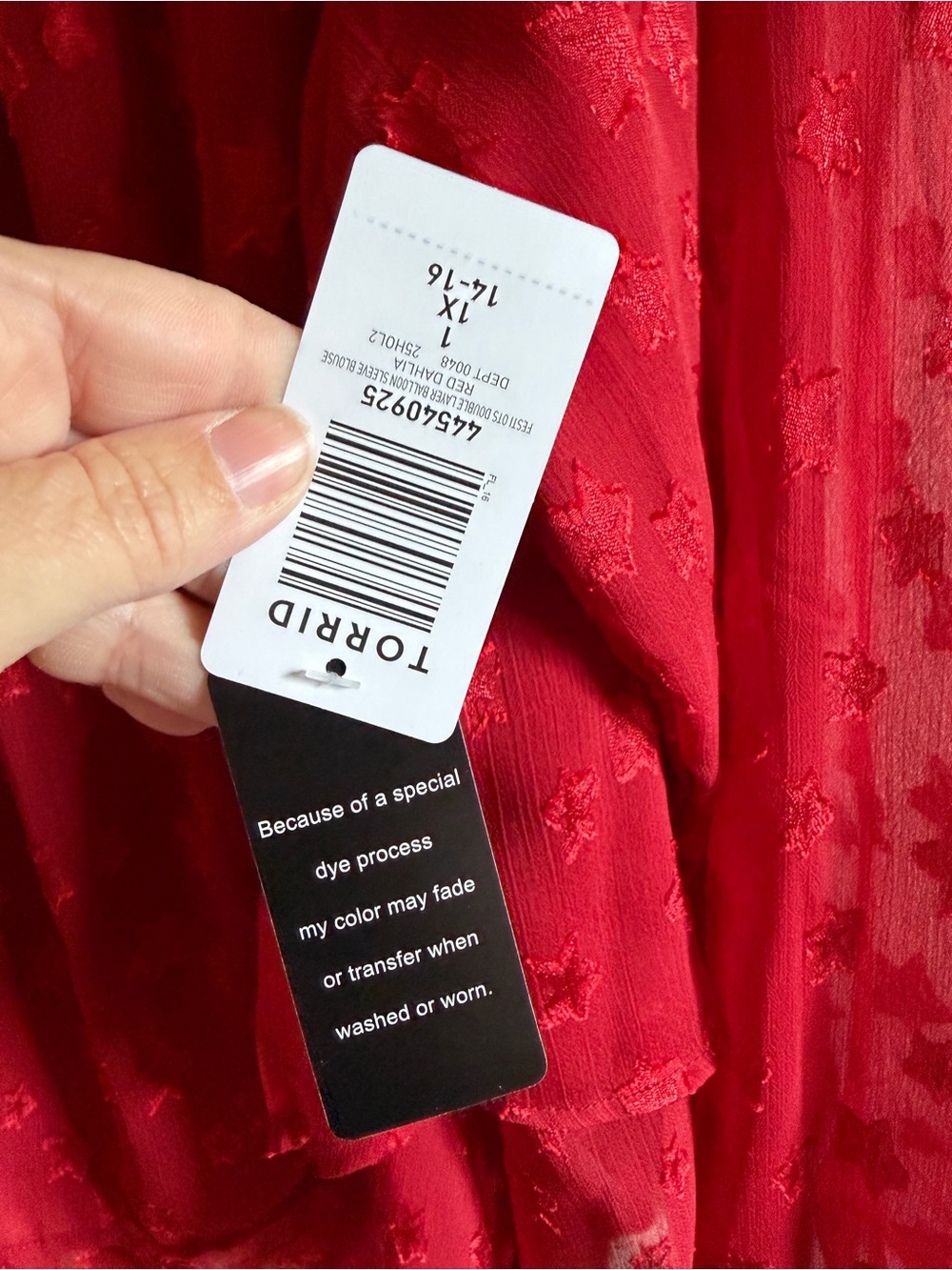 Torrid NWT Festi Tiered Tie Back Blouse plus size 1X 14/16 - Picture 10 of 16